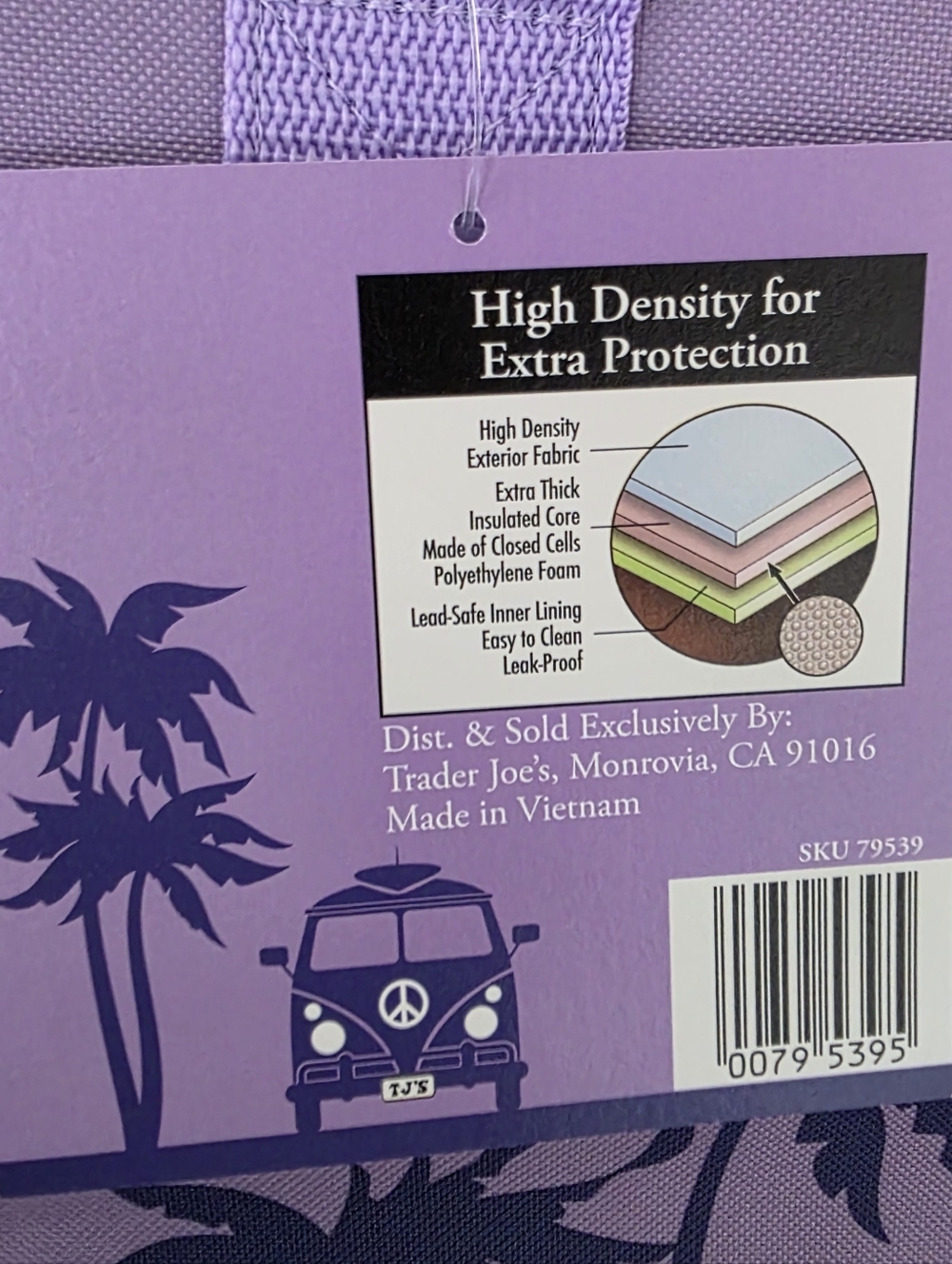 TRADER JOE'S Lavender Insulated Bag-Large - Picture 2 of 4